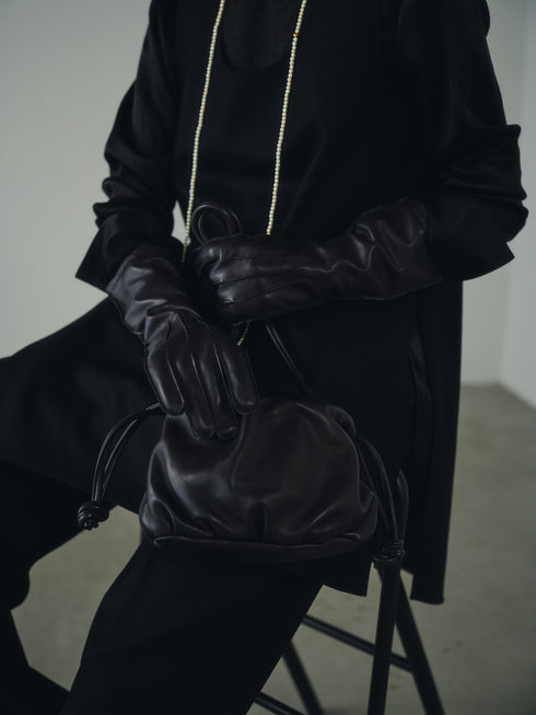 lamb leather shoulder bag